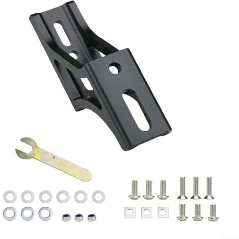 Klappbarer Fahrradsitz, Fahrradsitz-Verlängerungshalterung, Schnellspanner, Fahrradsattelklemme, Aluminiumlegierung, Fahrrad-Sattelstützenklemme für Brompton (schwarz)