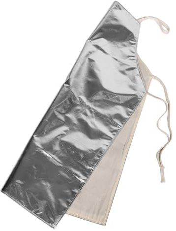 SOLUSTRE Delantal de Seguridad Resistente al Calor Salpicaduras de Llama | Fibra Aramida, Ligero y Aislante, para Corte y Fundición, Color Blanco, Uso Industrial