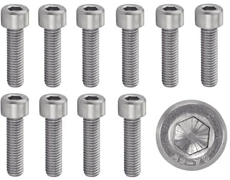 Vis INOX M4x20 mm tête cylindrique BTR Ø 4x20 mm | Vis M4 x 20mm CHC à 6 pans creux (clé allen) | Acier Inoxydable A2-70 (V2A/304) | ISO 4762 / DIN 912 : LOT DE 20 Pcs - ProRaje