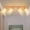 Glitzerlife Deckenstrahler 4 Flammig Holz Deckenleuchte - Deckenlampe E14 Vintage Deckenspots Strahler Schwenkbar 350° Spotlight Retro Wohnzimmer Küche Schlafzimmer Ohne Leuchtmittel