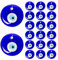 Pilikoll 20 Stück 3cm Nazar Boncuk Anhänger Evil Eye Glas für Glücksbringer Schmuckherstellung Blaues Auge Deko Nazar Boncugu Deko für DIY Halskette, Armband, Schmuck