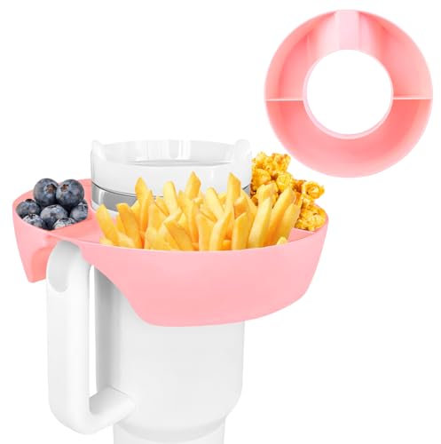 INSPUTOL Stanley Snack Tray, Stanley Cup Snack Tray For Stanley Cup Snack Bowl For Stanley Cup Accessories Snack Plate, Fits 40 Oz Quencher H2.0 Cup(Reusable-No Cups-No Lid)