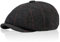 TUONYIS Herren Schiebermütze Baskenmützen Schirmmützen Herren Damen Peaky Fischgräten Tweed Retro Newsboy Flat Flatcap Tellermütze Schirmmütze (DE/NL/SE/PL, Numerisch, 56, 61, Schwarz)