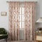 Wycian Tringle Rideau Rideau Cuisine Japonais Café Voile 2 Panneaux Polyester avec Motif de Fleurs 107L x 183H cm