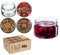 KADAX 10st Einmachgläser 250ml mit Schraubdeckel fi82 mm, Dessertgläser, Marmeladengläser mit Twist-Off Deckel, Luftdicht & Spülmaschinenfest, Dickwandiges Glas (Bunte Blumen, 10 St.)