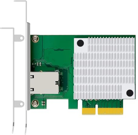 GLOTRENDS ST7443 Scheda di rete Ethernet 10Gb RJ45 con controller Marvell AQtion AQC113, interfaccia PCIE 4.0 X1, compatibile con MAC OS/Windows/Linux/ESX