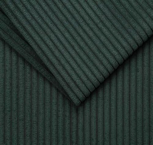 TAPHICEROS Cord Stoff, Grün, 100cm x 142cm, Meterware, Polsterstoff Material, Möbelstoff, Dicker Rippenstoff, Kord-Stoff, Bezugsstoff, Dekostoff für DIY Möbel Sofa Couch Kissenbezüge Kleidung