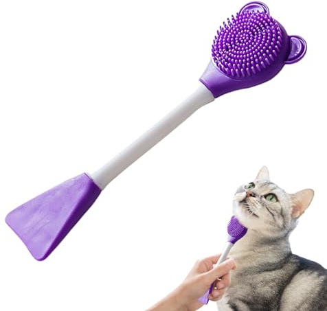 Cats Chin Silicone Scrubber – Outil de soin doux, pinceau de soin flexible, tampon exfoliant doux | Non Slip – Nettoyage manuel du visage, hygiène de la peau sensible, pour routine matin et longue