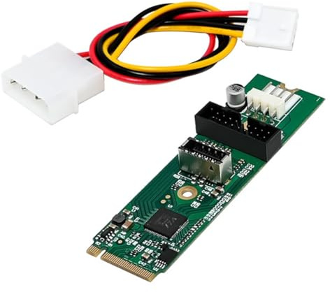 Yominerr M.2 VL805 Type-E&19PIN USB3.0 Expansion Card USB3.0 Expansion Card for Printers, Scanners, Hubs