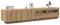 Générique Meuble TV avec lumières LED chêne Artisanal Bois d'ingénierie,Meubles TV,40.1KG-3329166