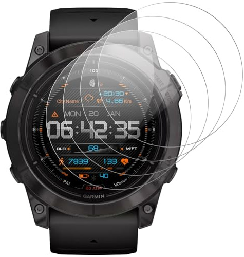 Beukei Protector de Pantalla Compatible con Garmin Epix Pro (Gen 2) 51mm, 4 Piezas protectorpantalla, [Cristal Dureza 9H] [Anti-Rayaduras] screen protector
