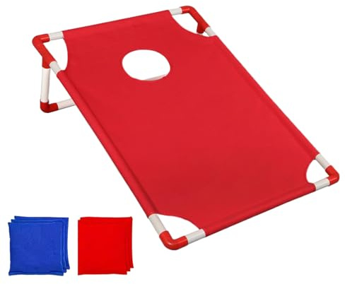 YNPQTDS Cornhole Game 58 x 51 x 18,3 cm Cornhole Board Set Outdoor Indoor Oxford Cloth Portable Bean Bag Toss With Storage Bag For Yard Backyard Camping Beach
