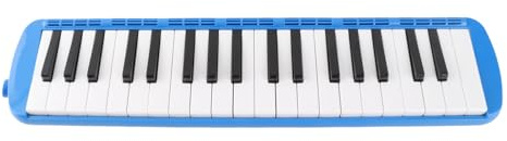 Melodica 37 Keys Keyboard Wind Musical Instrument, Portable Melodica for Beginner and Professional Training, Dual Mode Play with Blowpipe and Mouthpiece, Lightweight ABS Design wit (Blau)
