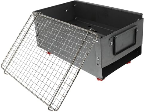 LALADEFIEE Outdoor Charcoal Grill Portable Iron Alloy Bbq Stove with Fine Mesh Grate for Household Barbecue and Hiking