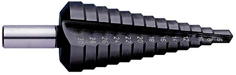 Exact Stufenbohrer mit gerader Nute, 4-12mm, HSS, TiAlN-Beschichtung