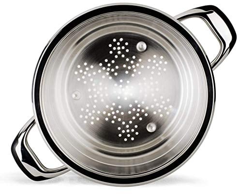 ECOVITAM – Insert en inox 18/10 pour cuisson vapeur – Diamètre 24cm - Fabriqué en Italie