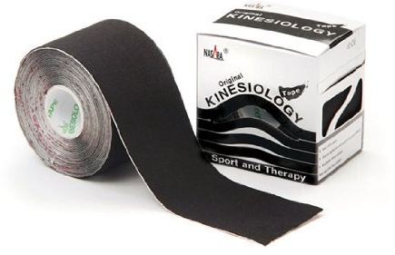 Nasara® Original Kinesiology Tape Sport Tape 4 Rollen in Einer Packung, schwarz