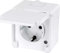 Aufputz Steckdose IP54, All-in-One, Serie G1 reinweiß