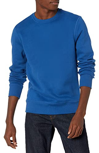 Amazon Essentials Felpa Girocollo in Pile (Disponibile nelle Taglie Big & Tall) Uomo, Blu Puntinato, XL