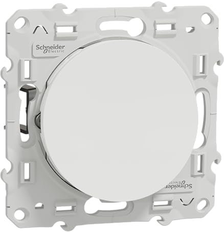 Schneider Electric - Odace, poussoir Blanc, 10 A, à griffes - S525206