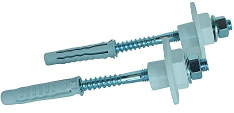 2 Fixations Lavabo Paroi Pleine Rondelle Excentr. 10x120