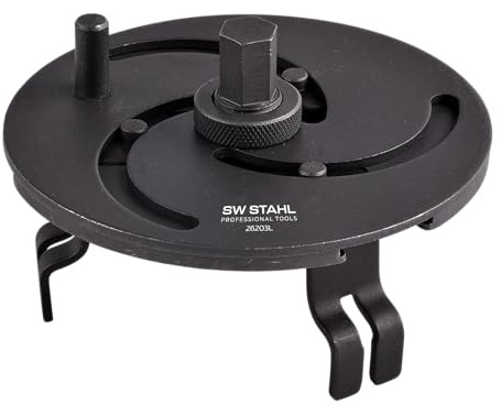 SW-Stahl 26203L Universal Tankgeberschlüssel - Verstellbarer Tankschlüssel | Spezialwerkzeug für Tankverschlussringe & Kraftstoffpumpen, 2-Arm Design, 80-175 mm Spannbereich, robuste Ausführung