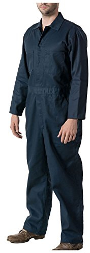 GRS Mens C2 Dark Navy Work Overall - Protective Coverall Workwear Boiler Suit for Mechanics Workshop Warehouse College Student Garages DIY (XS - 33 Chest)