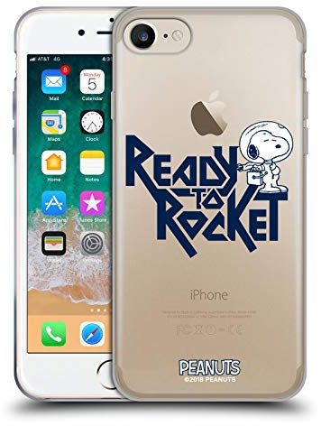 Head Case Designs Offizielle Peanuts Snoopy Ready to Rocket Rock T-Shirts Soft Gel Handyhülle Hülle kompatibel mit Apple iPhone 7/8 / SE 2020 & 2022