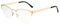 Edison & King Lesebrille Celebrity Halbrand Metallbrille mit Premiumgläsern (Gold, +1,50 dpt)