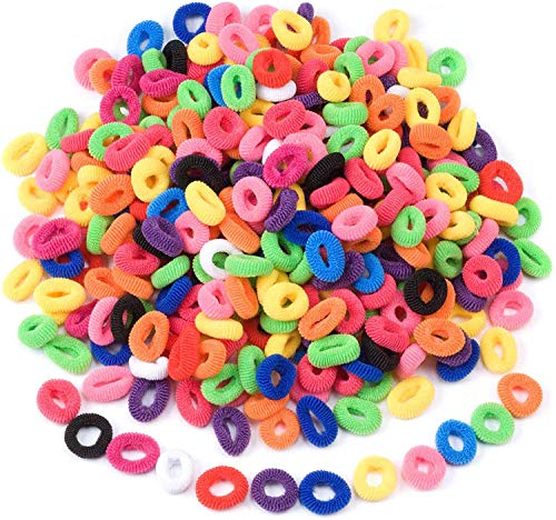 Fat-catz-copy-catz 100x Girls Ladies Jersey Stretch Elastic Hair Ties Mini Rubber Coloured Pony Tail Bands