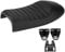 EVGATSAUTO Motorradsitz für CG125 GN CG CB200 CB350 CB400SS CB500 CB750 SR400 SR500 XJ XS PU Leder Vintage Cafe Racer Sitz, Schwarz