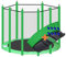 walexo Trampolin Randabdeckung + Sicherheitsnetz für 8 Stangensysteme (305 cm Ø, Hellgrün/Hellgrün)