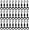 NA Unisex Ukfdc-35 30 Pcs Fishing Tackle Spinner Swivels Quick Change Swivels Carp Fishing Terminal Tackle Hook Connect, Black, M UK