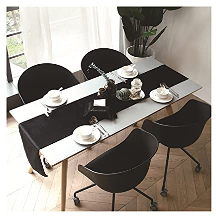 Beydodo Tischläufer Grün 32x200CM, Tischläufer Abwaschbar Modern Rechteckig Tischläufer Smat für Esszimmer Party Urlaub Dekoration
