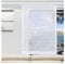 SeGaTeX home fashion Flächengardine Wohnwagenstore Rebecca weiß Käseleinen-Struktur Caravan-Gardine mit PVC-Profilen Tunnelband für Gleiter