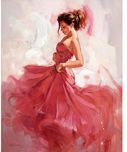 VVBGL Flamenco Danseuse Toile tableau Murale Art Abstrait Femme Portrait Peintures Nordique Affiche Moderne Esthétique Style Chambre Decoration Tableaux 60x80cm No Frame