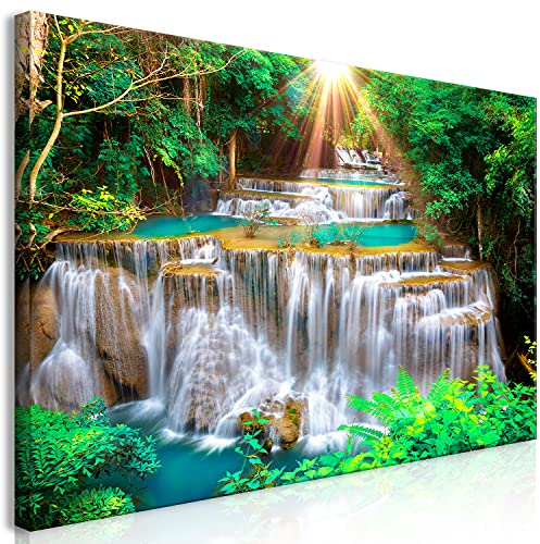 murando Wandbild Mega XXXL Wasserfall Einteiliger XXL-Format Kunstdruck zur Selbstmontage Leinwandbilder moderne Bilder DIY Wanddekoration Wohnung Deko Natur Landschaft Wald