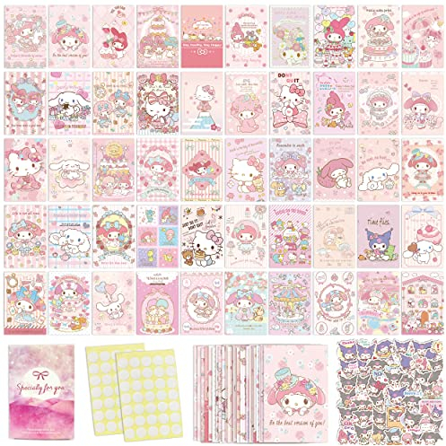 ArtBiz 160-teiliges Anime-Wandcollage-Set, ästhetische Bilder, rosa Anime-Fotosammlung für Teenager-Mädchen, Manga-Drucke, niedliche Poster für Zimmer, Schlafzimmer, ästhetisch