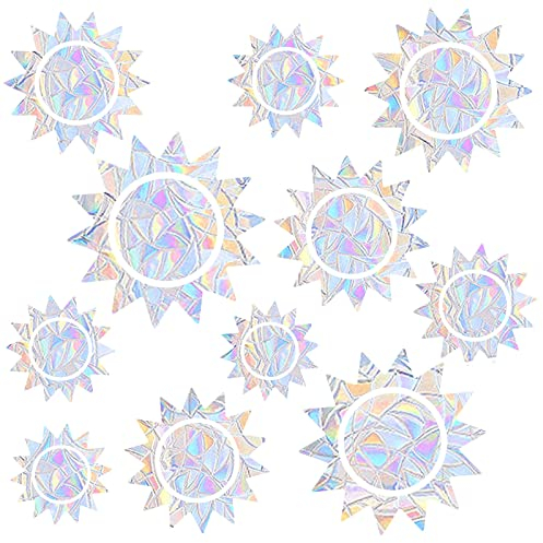 Fensteraufkleber für Sonnenfenster, statisch haftend, Anti-Kollisions-Fenster-Aufkleber für Vogelschläge, Regenbogen-Aufkleber