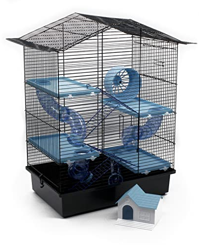 ZooPaul XXL Hamsterkäfig Nagerkäfig CH3 Zubehör Tunnelsystem Maus Hamster Käfig (blau)