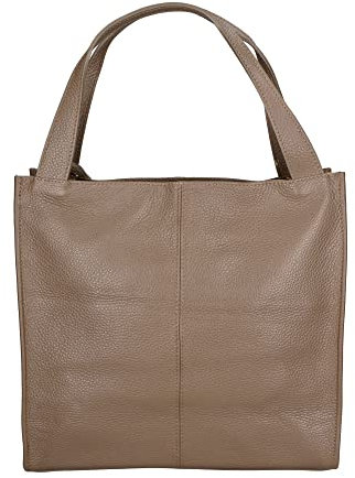 Gave Lux Damen Handtasche GLX22331123FBG aus echtem Leder 34x32x11 cm Taupe