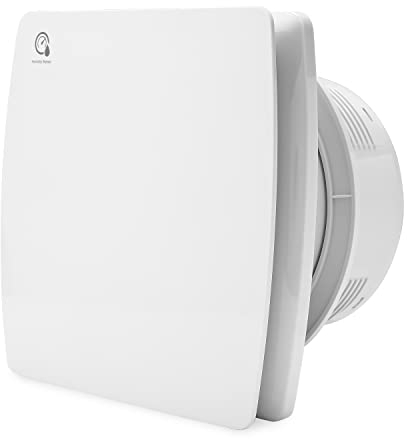 Sonnewelt 2x Badlüfter 100mm Abluftventilator mit Feuchtigkeitssensor Abluftventilator einstellbarer Nachlaufzeit,mit Timing Wandventilator Küche WC Bad -100mm weiß badlüfter