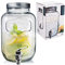 Getränkespender Wasserspender Glas Zapfhahnflasche mit Zapfhahn und Deckel 4 L für Limonade Säfte