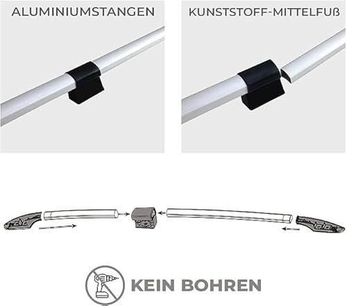 2 stück Dachregal Relingträger für Mercedes Vito W639 2003-2014, Auto Dachträger Praktisch Dachträger Grundträger