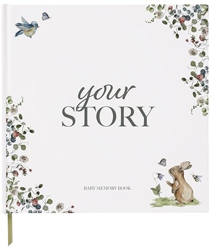 Bibi & Beau Baby-Aufzeichnungsbuch & Sammelalbum | Forest Edition | 132 Seiten Baby Erinnerungsbuch & Fotoalbum Geschenk für Neugeborene Jungen & Mädchen, ideal für werdende Mütter | Andenken an