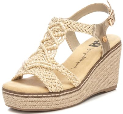 XTI Damen 142753 Keilsandale, Gold, 40 EU