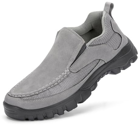 Hombre Zapatillas Deportes Zapatos de Negocios Casual Sneakers Zapatillas de Ciclismo,Gris,42EU