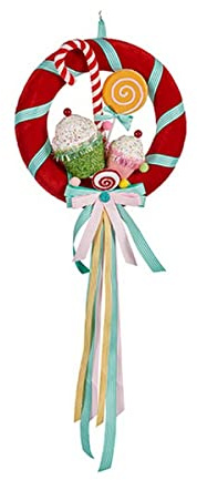 Krist+ Weihnachtskranz, Mehrfarbig, Kunststoff, 40 x 12 x 42 cm