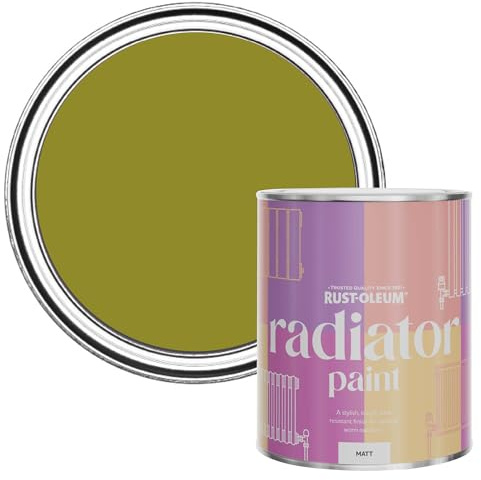 Rust-Oleum Green Heat Resistant Radiator Paint in Matt Finish - Pickled Olive 750ml