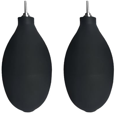 Lezevn 2Pcs Dust Cleaner Squeeze Ball Pump Duster Rubber Bulb Air Pump Silicone Handheld Air Blower Cleaner for Hearing Aid Cleaning Tool